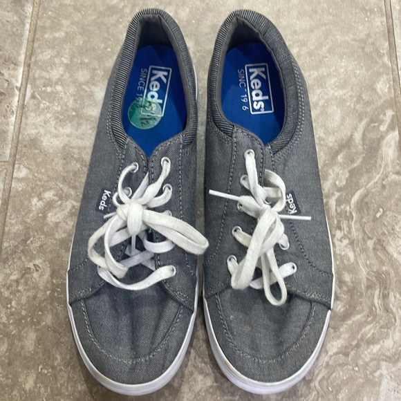 Keds Women's Size 7.5 Tour 2 Black White Classic Canvas Lace-Up Sneakers WF62371 - Picture 3 of 11